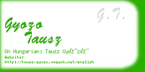 gyozo tausz business card